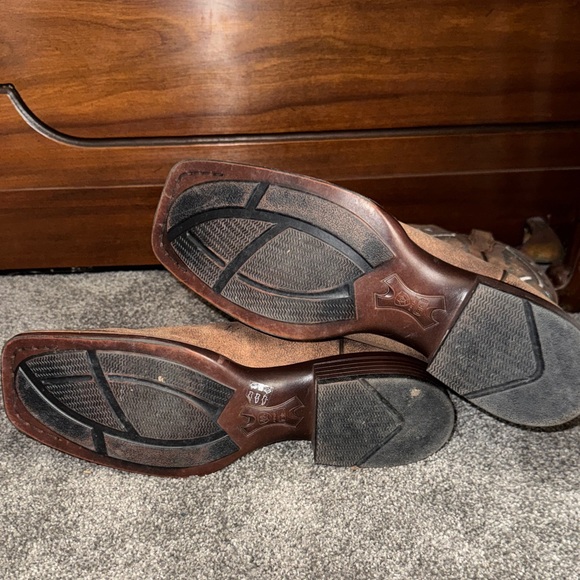 Ariat PrimeTime Western Boots Tack Room Brown Cowgirl Leather - Picture 12 of 13